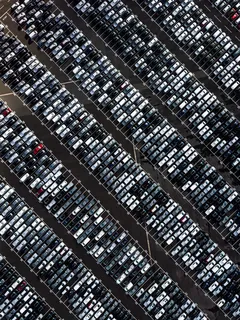 Fotografía aérea de estacionamiento en Bristol, septiembre 2017